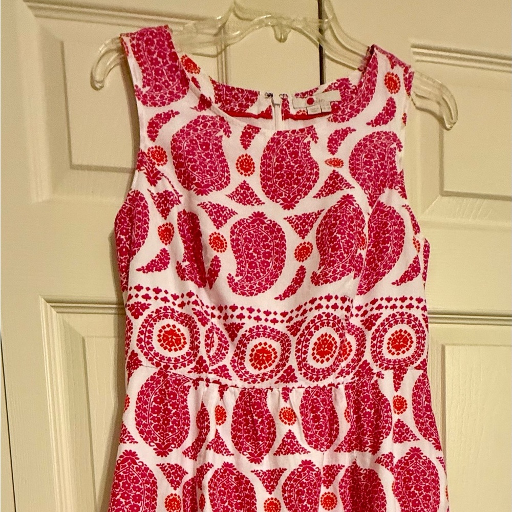Boden Red and White Floral Dress